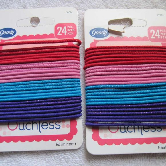 24 Goody 2008 Old Formula Elastic Tinsel Woven Thin Wide Ponytailer Hair Bands - Picture 11 of 13